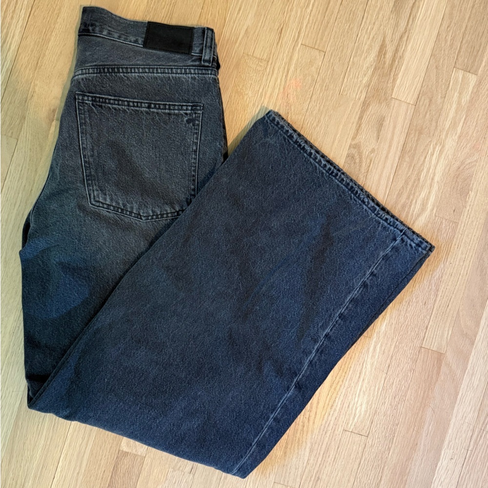 Madewell superwide-leg jeans dark grey